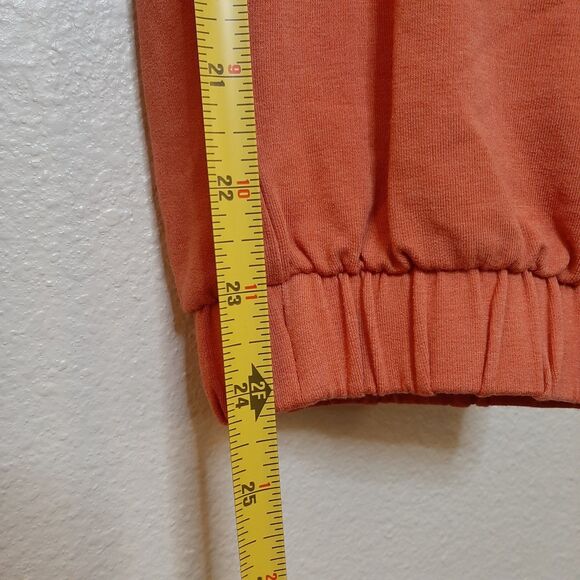 Joy Lab Sweatpants Orange Women Size XS / S Joggers High Waist With Pockets - Picture 3 of 10